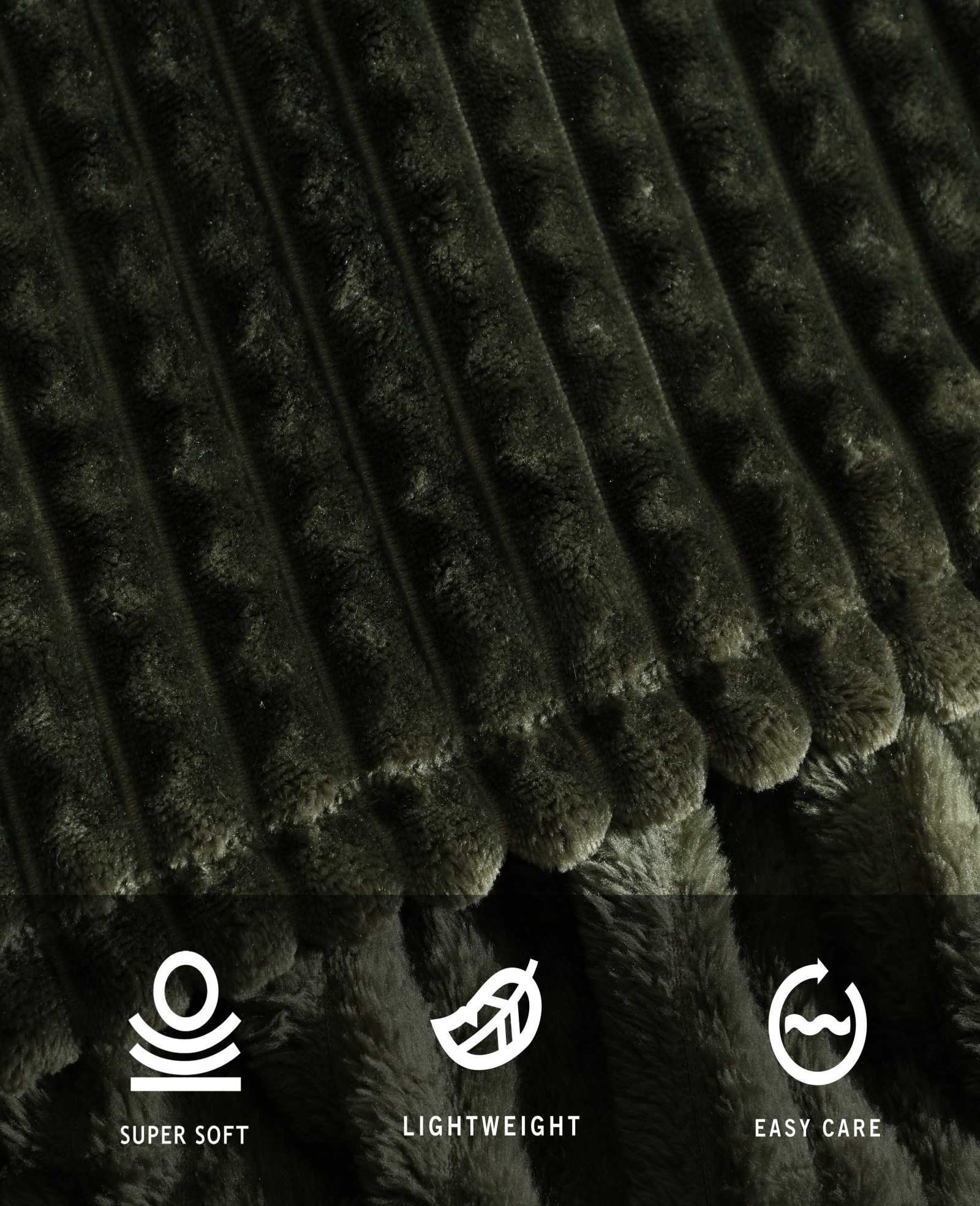 Textured Solid Throw Blanket | Kenneth Cole GREEN