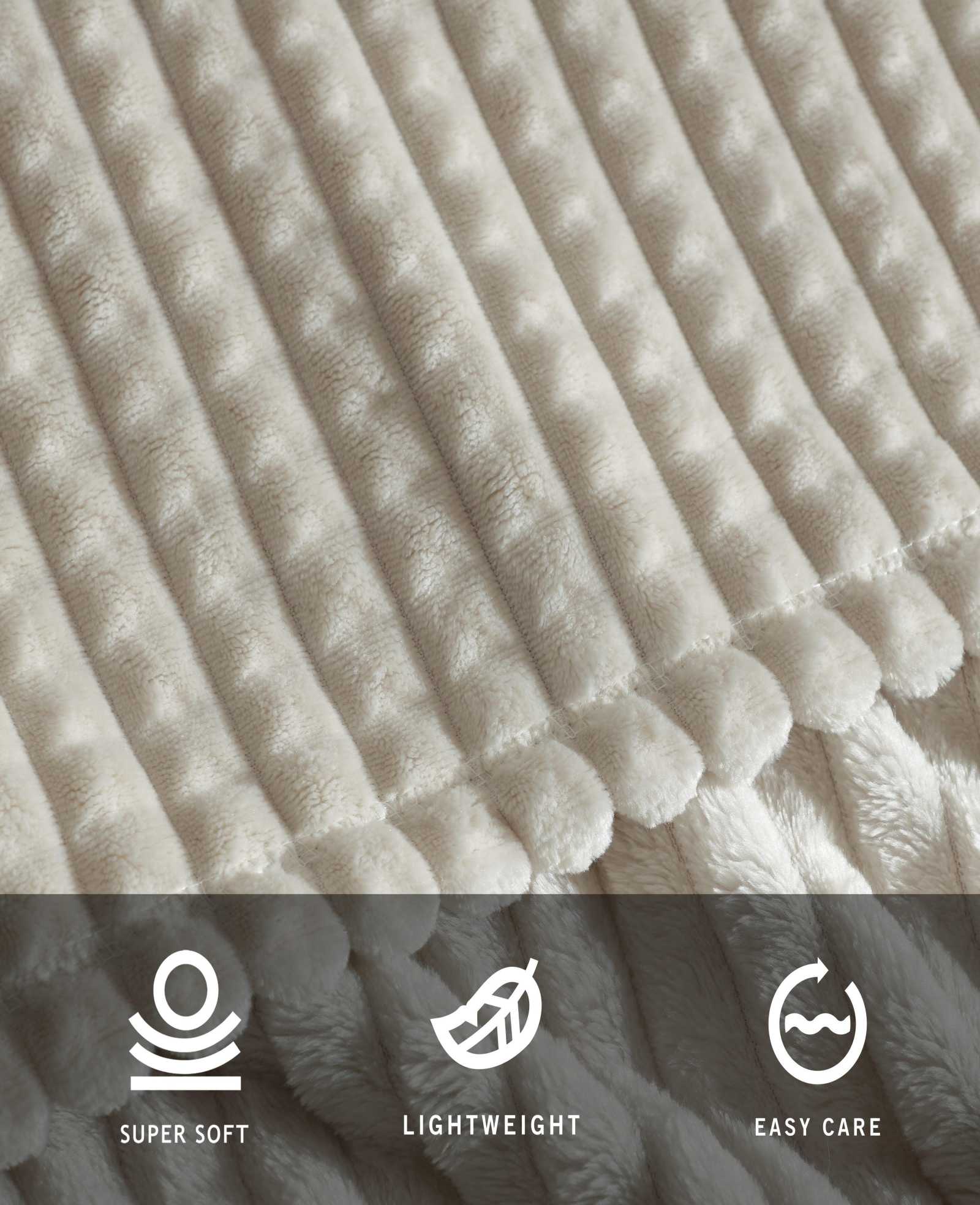 Textured Solid Throw Blanket | Kenneth Cole LINEN