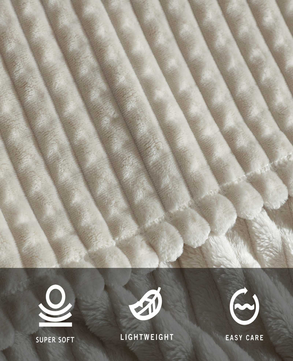 Textured Solid Throw Blanket | Kenneth Cole LINEN
