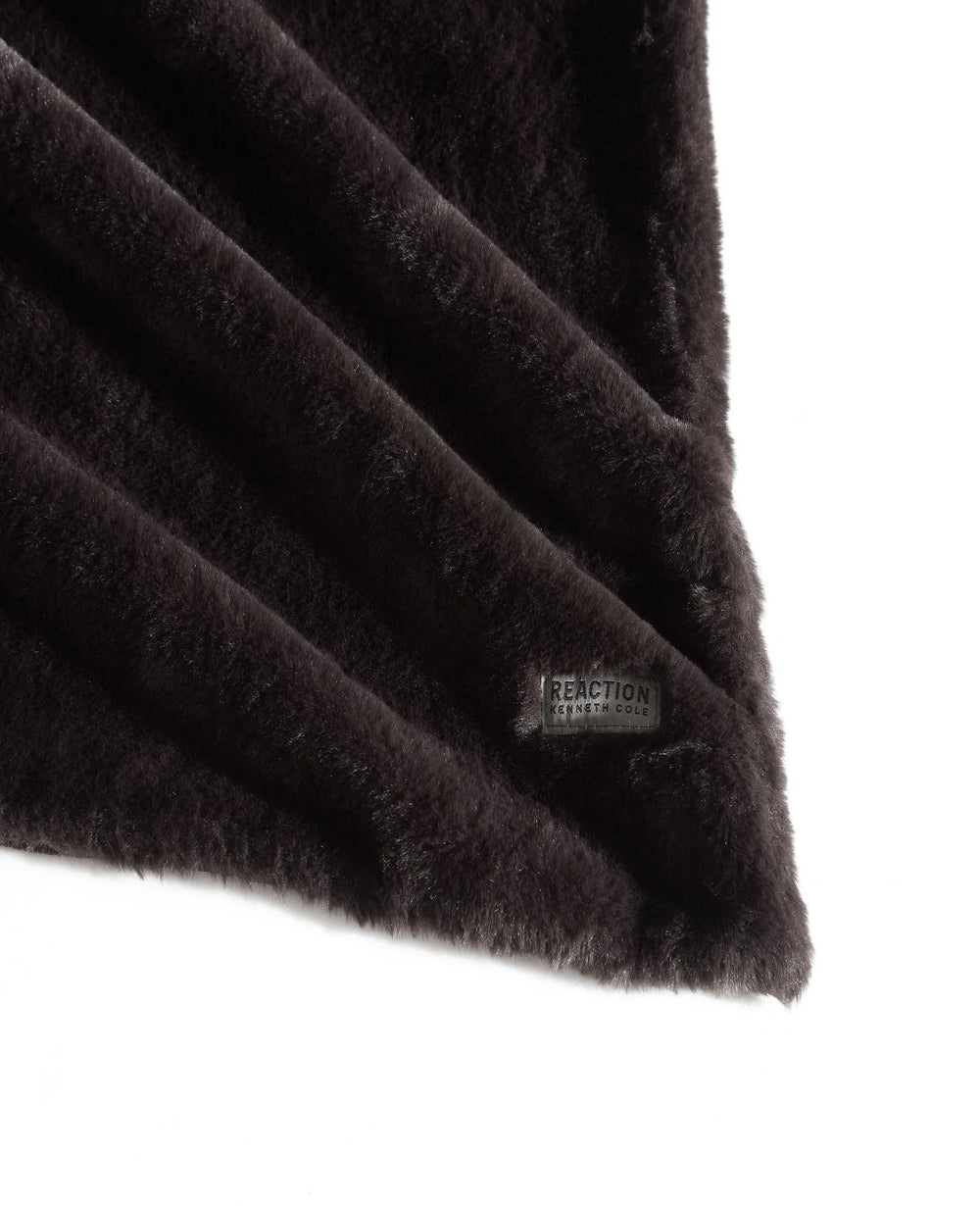 Faux Fur Solid Throw Blanket | Kenneth Cole BROWN