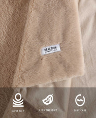 Faux Fur Solid Throw Blanket | Kenneth Cole BEIGE