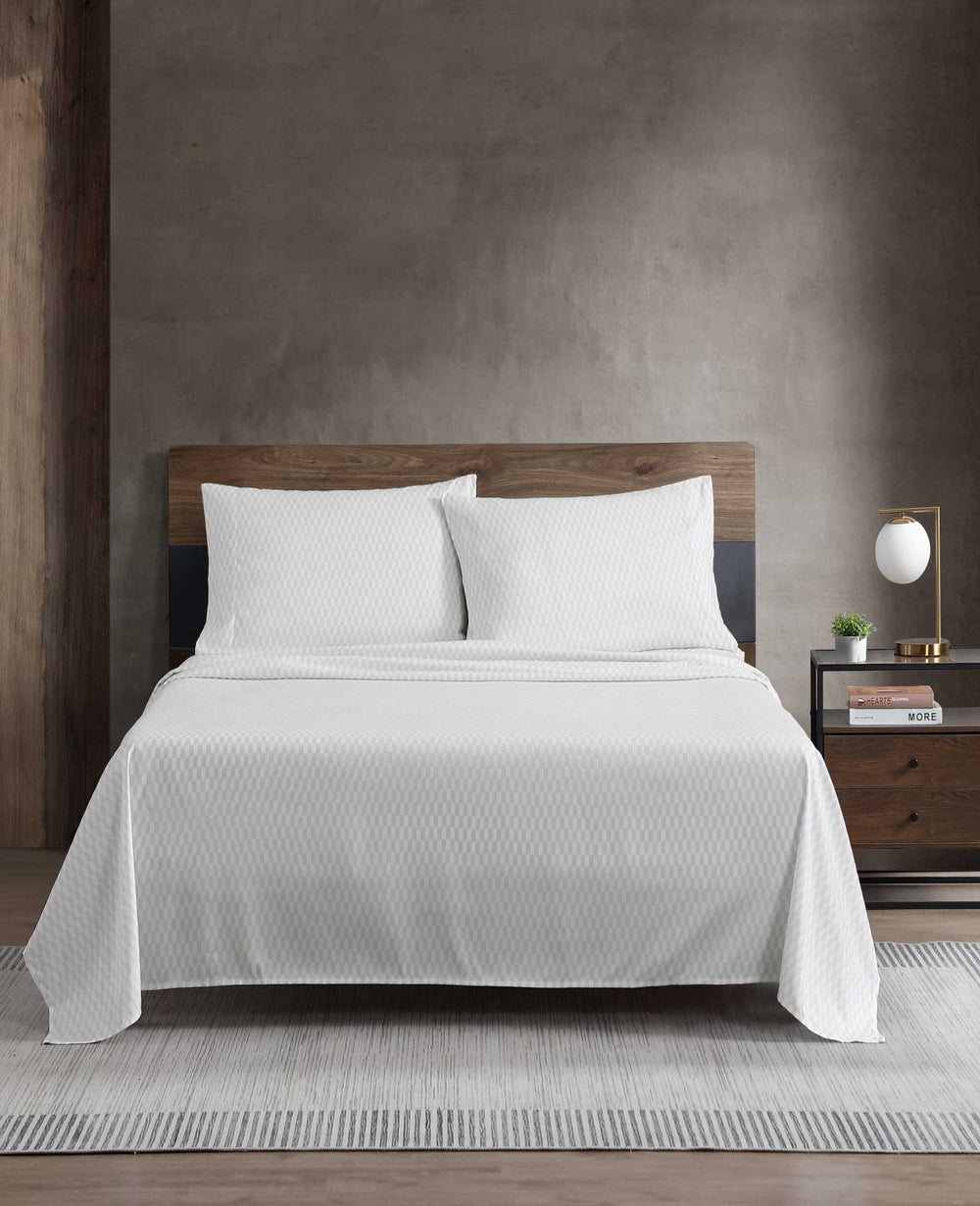 Wavy Checker Sheet Set | Kenneth Cole GREY