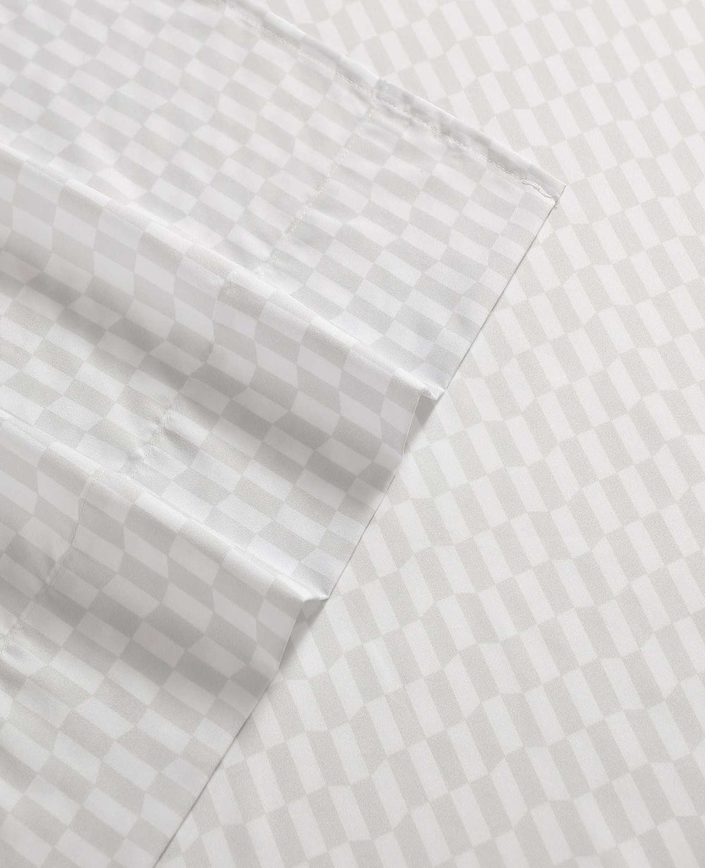 Wavy Checker Sheet Set | Kenneth Cole GREY