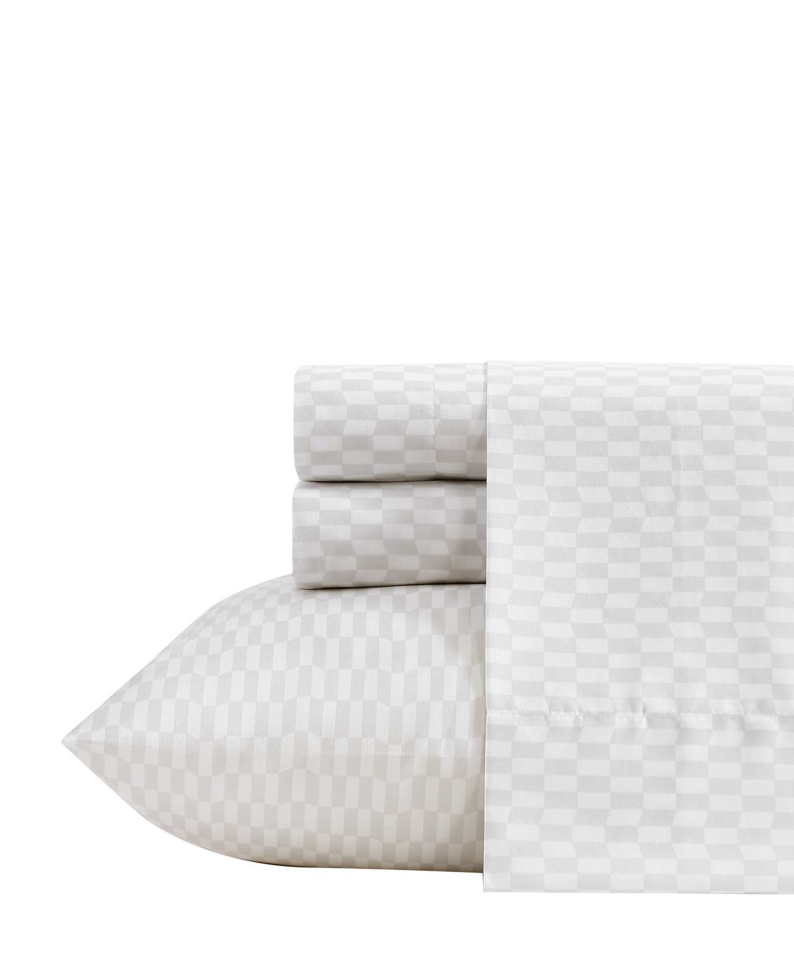 Wavy Checker Sheet Set | Kenneth Cole GREY