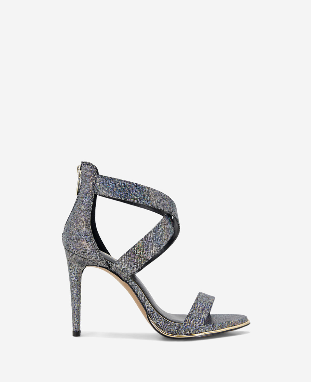 Brooke Cross Strap Heeled Sandal, Black Multi | Kenneth Cole | Kenneth Cole BLACK/MULTI MICRO