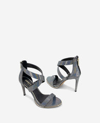 Brooke Cross Strap Heeled Sandal, Black Multi | Kenneth Cole | Kenneth Cole BLACK/MULTI MICRO