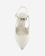 Romi Patent Hardware Ankle Slingback Heel | Kenneth Cole ECRU PATENT