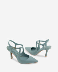 Romi Leather Ankle Slingback Heel | Kenneth Cole ICE BLUE LEATHER