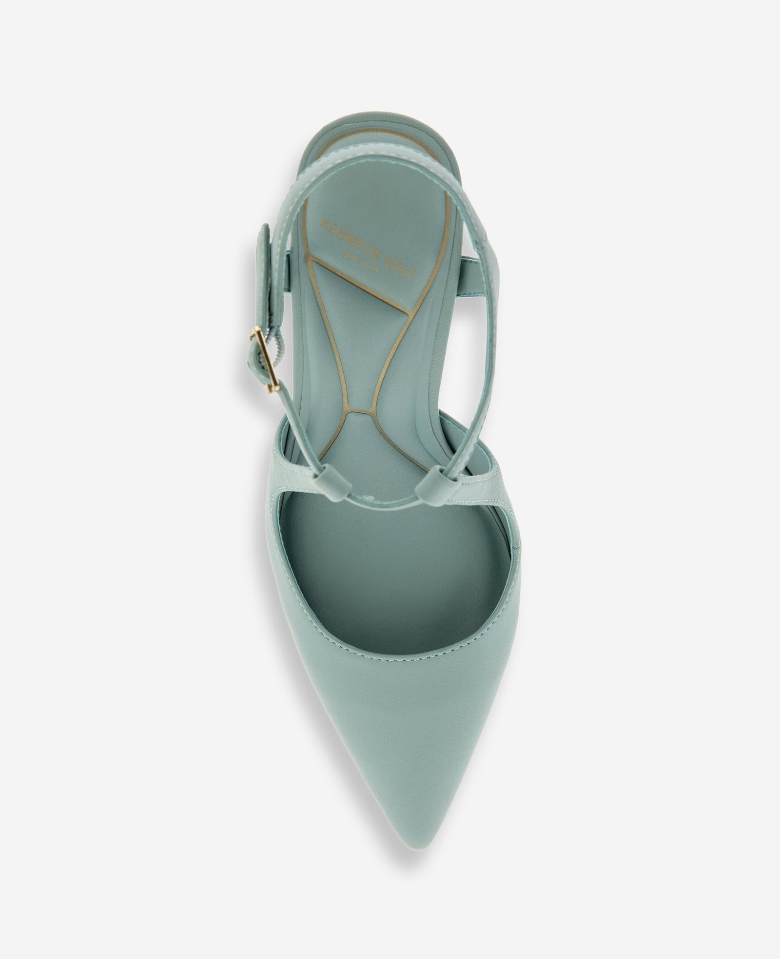 Romi Leather Ankle Slingback Heel | Kenneth Cole ICE BLUE LEATHER