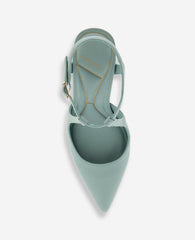 Romi Leather Ankle Slingback Heel | Kenneth Cole ICE BLUE LEATHER