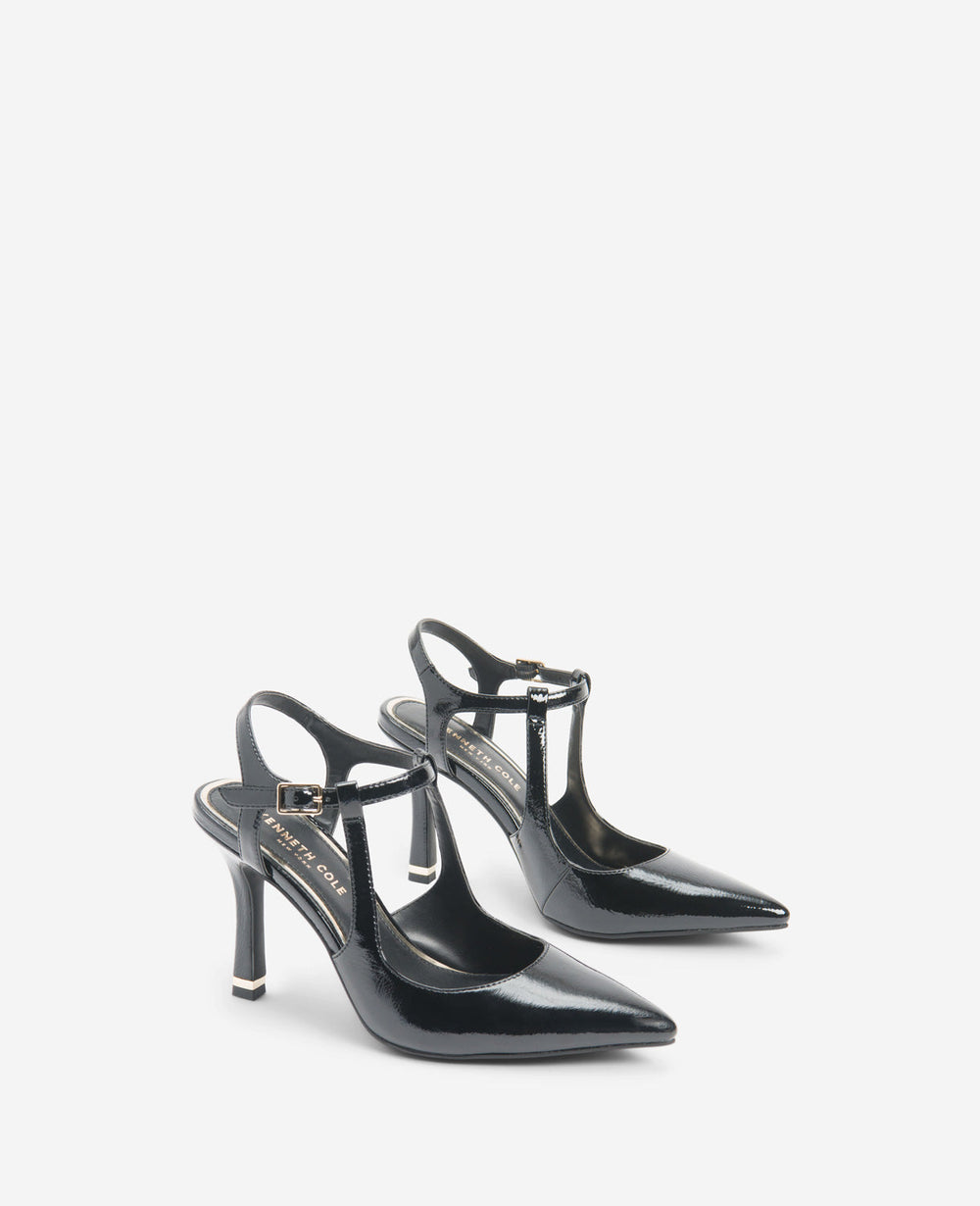 Romi Patent Slingback Heel with Memory Foam Insole | KC | Kenneth Cole BLACK