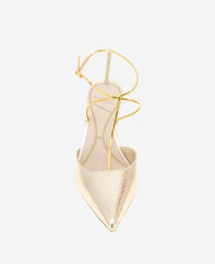 Umi Gold Snake T-Strap Metallic Heel Pump | Kenneth Cole | Kenneth Cole GOLD SNAKE