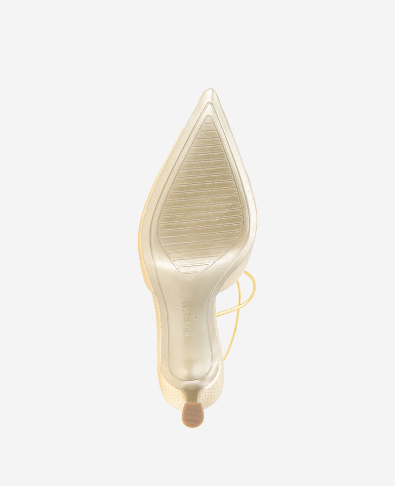 Umi Gold Snake T-Strap Metallic Heel Pump | Kenneth Cole | Kenneth Cole GOLD SNAKE