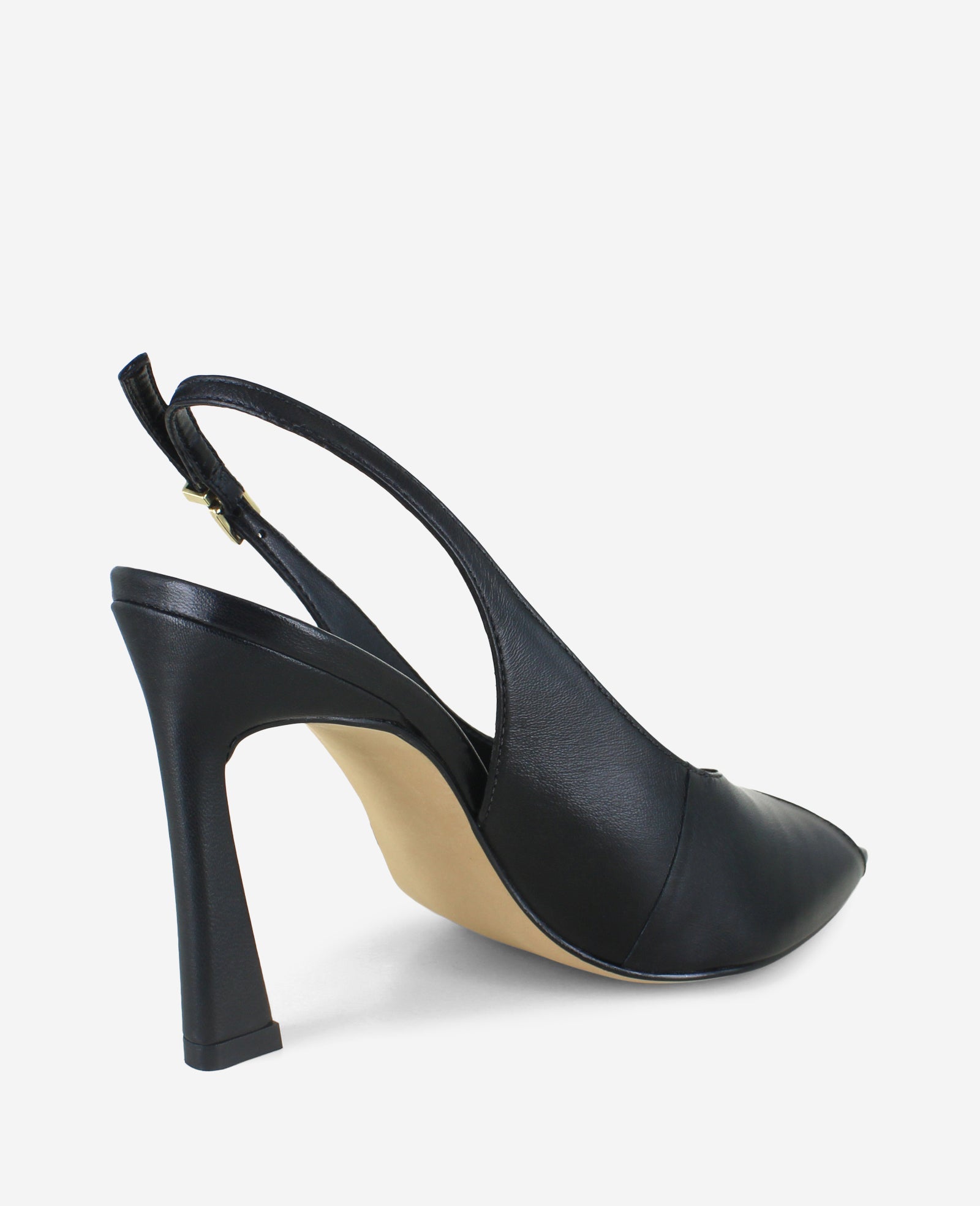 Priya Leather Peep Toe Slingback Heel | Kenneth Cole BLACK LEATHER