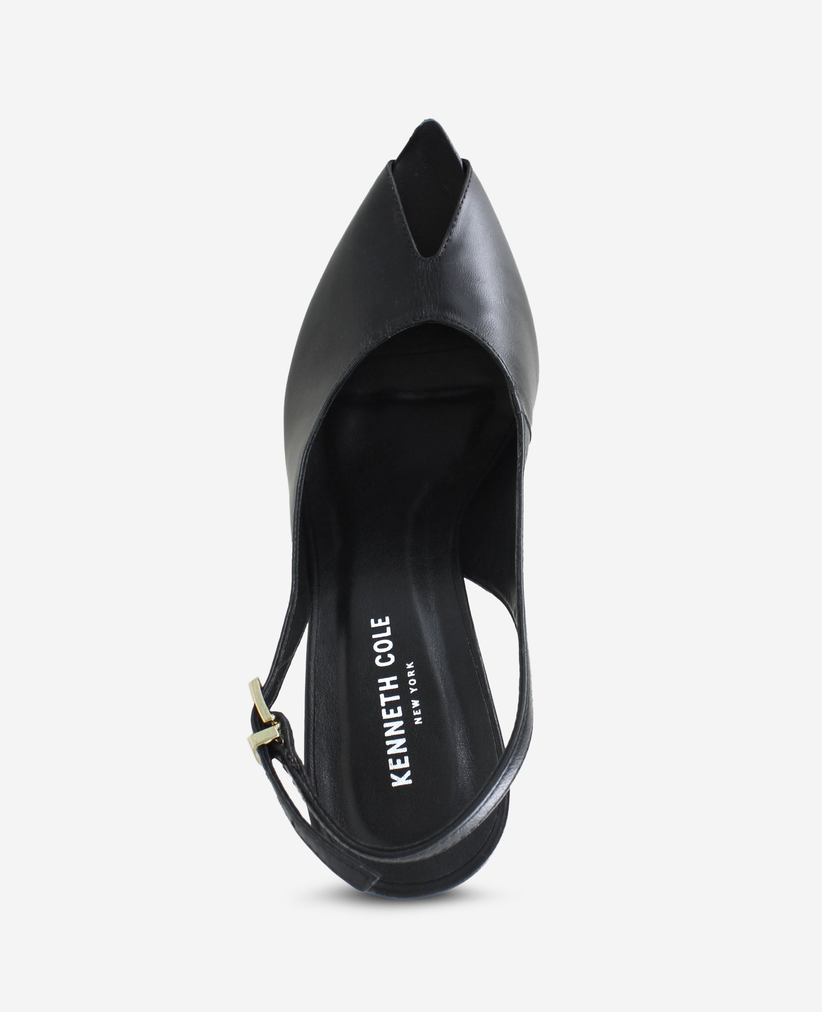 Priya Leather Peep Toe Slingback Heel | Kenneth Cole BLACK LEATHER