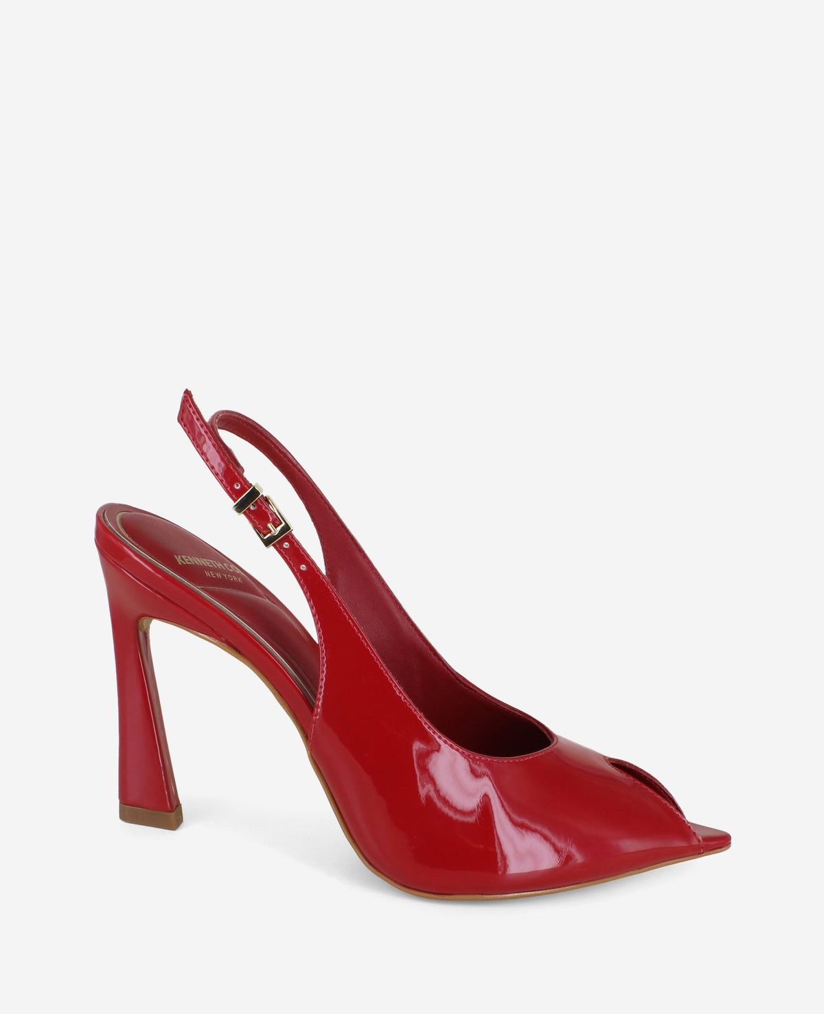 Priya Patent Peep-Toe Slingback Heel | Kenneth Cole RED PATENT
