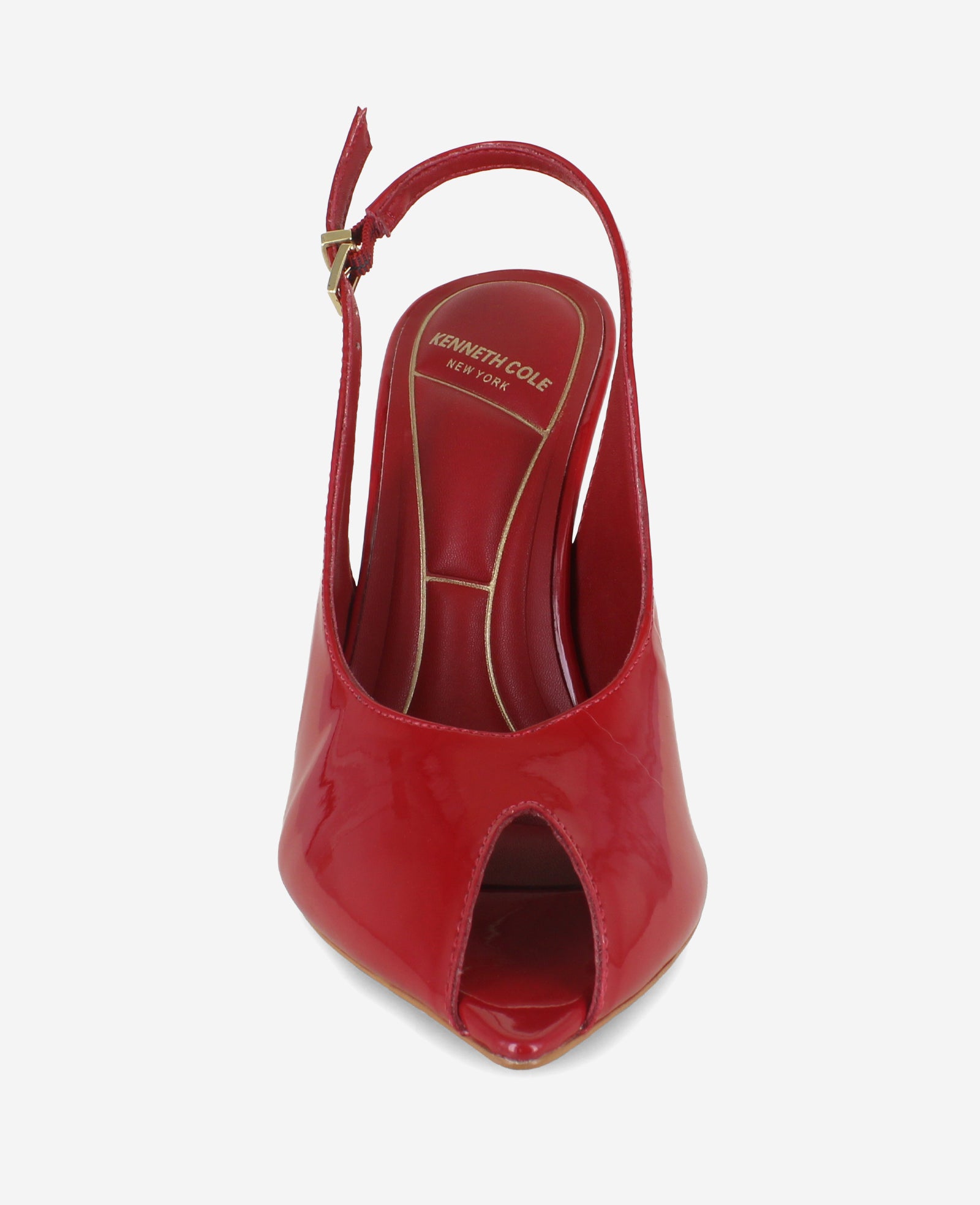 Priya Patent Peep-Toe Slingback Heel | Kenneth Cole RED PATENT