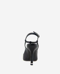 Romi T-Strap Heels – Silver Cap & Leather Style | KC | Kenneth Cole BLACK LEATHER