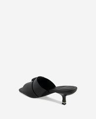 Shop Valentina Leather Kitten Heel Slide Sandal – Black | KC | Kenneth Cole BLACK LEATHER