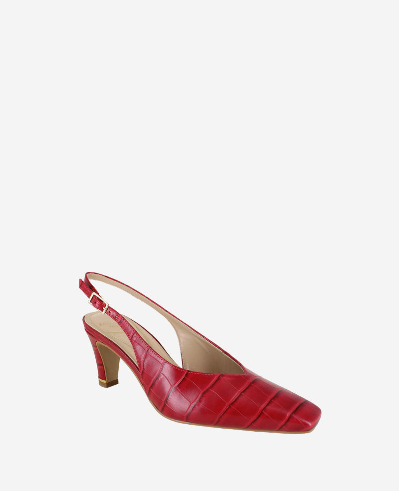 Shop Meilani Cherry Croco Point Toe Slingback | Kenneth Cole | Kenneth Cole CHERRY CROCO