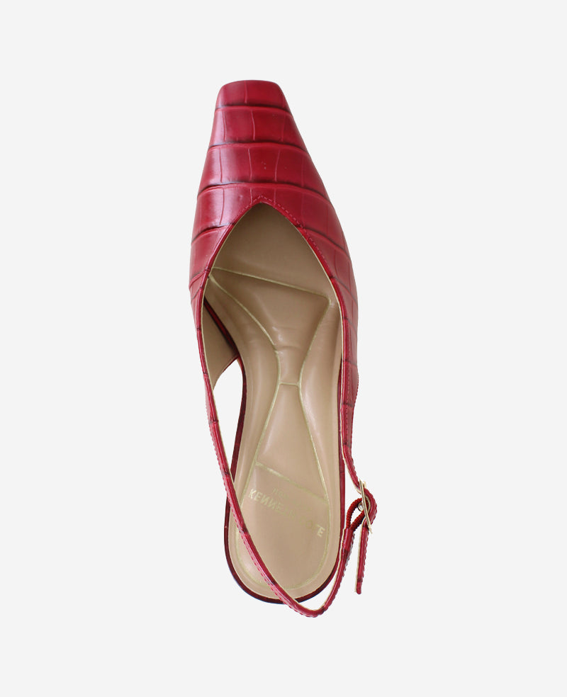 Shop Meilani Cherry Croco Point Toe Slingback | Kenneth Cole | Kenneth Cole CHERRY CROCO