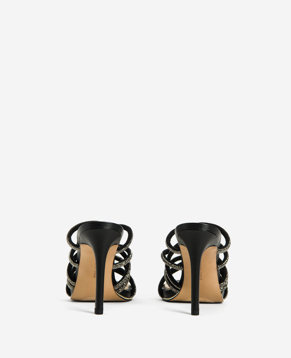 Brooke 95 Hematite Jeweled Heel – Twisted Strap | KC | Kenneth Cole HEMATITE