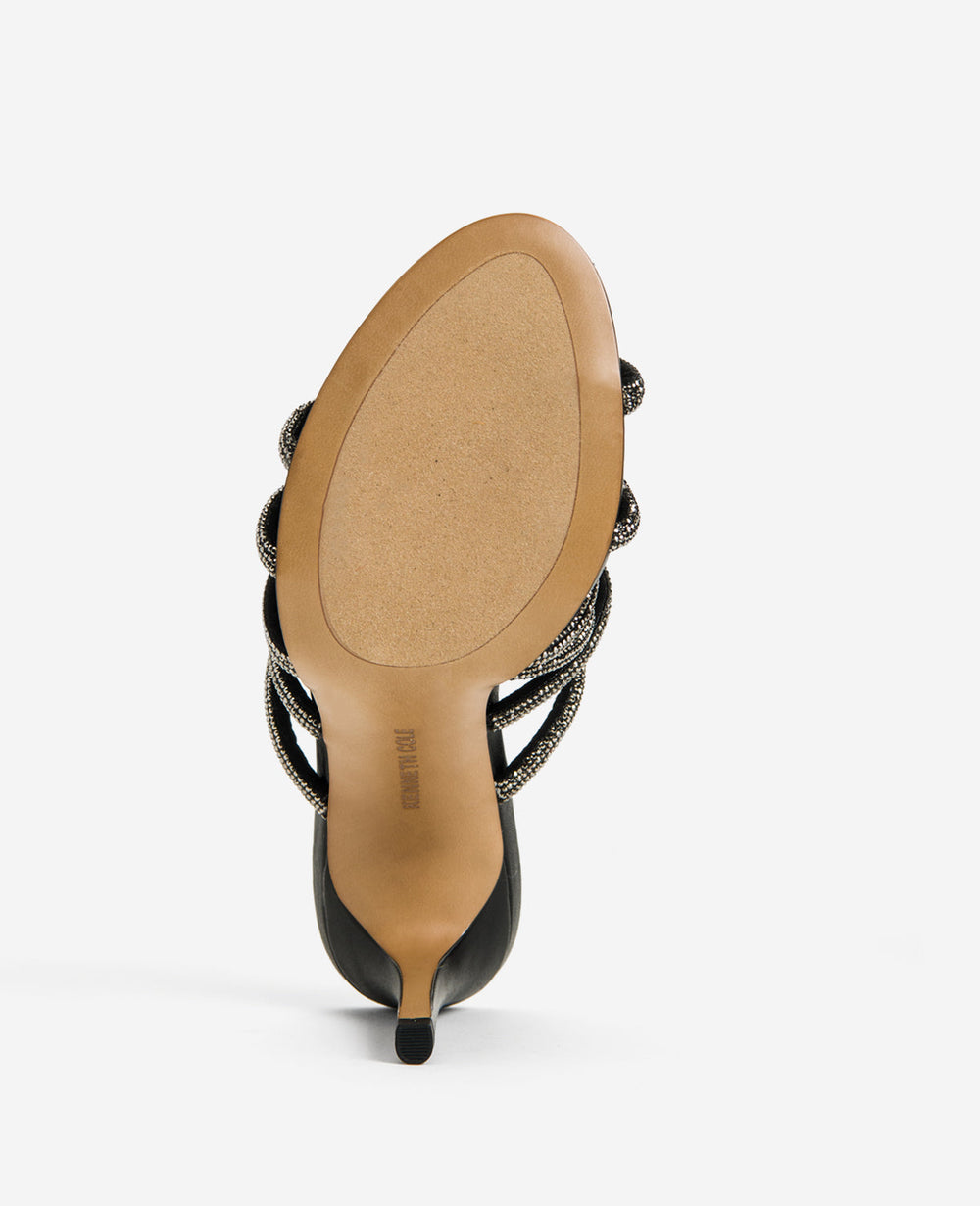 Brooke 95 Hematite Jeweled Heel – Twisted Strap | KC | Kenneth Cole HEMATITE