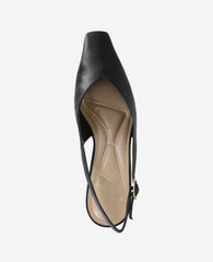 Shop Meilani Leather Point Toe Slingback Heels | Kenneth Cole | Kenneth Cole BLACK LEATHER