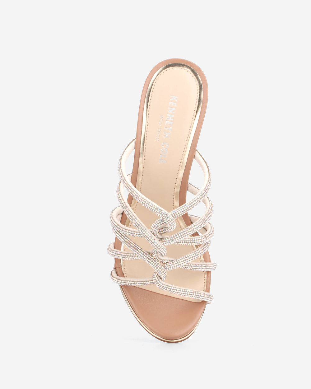 Brooke 95 Silver Jeweled Heel – Twisted Strap | Kenneth Cole | Kenneth Cole SILVER