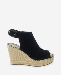Olivia Suede Espadrille Wedge Sandal | Kenneth Cole BLACK SUEDE
