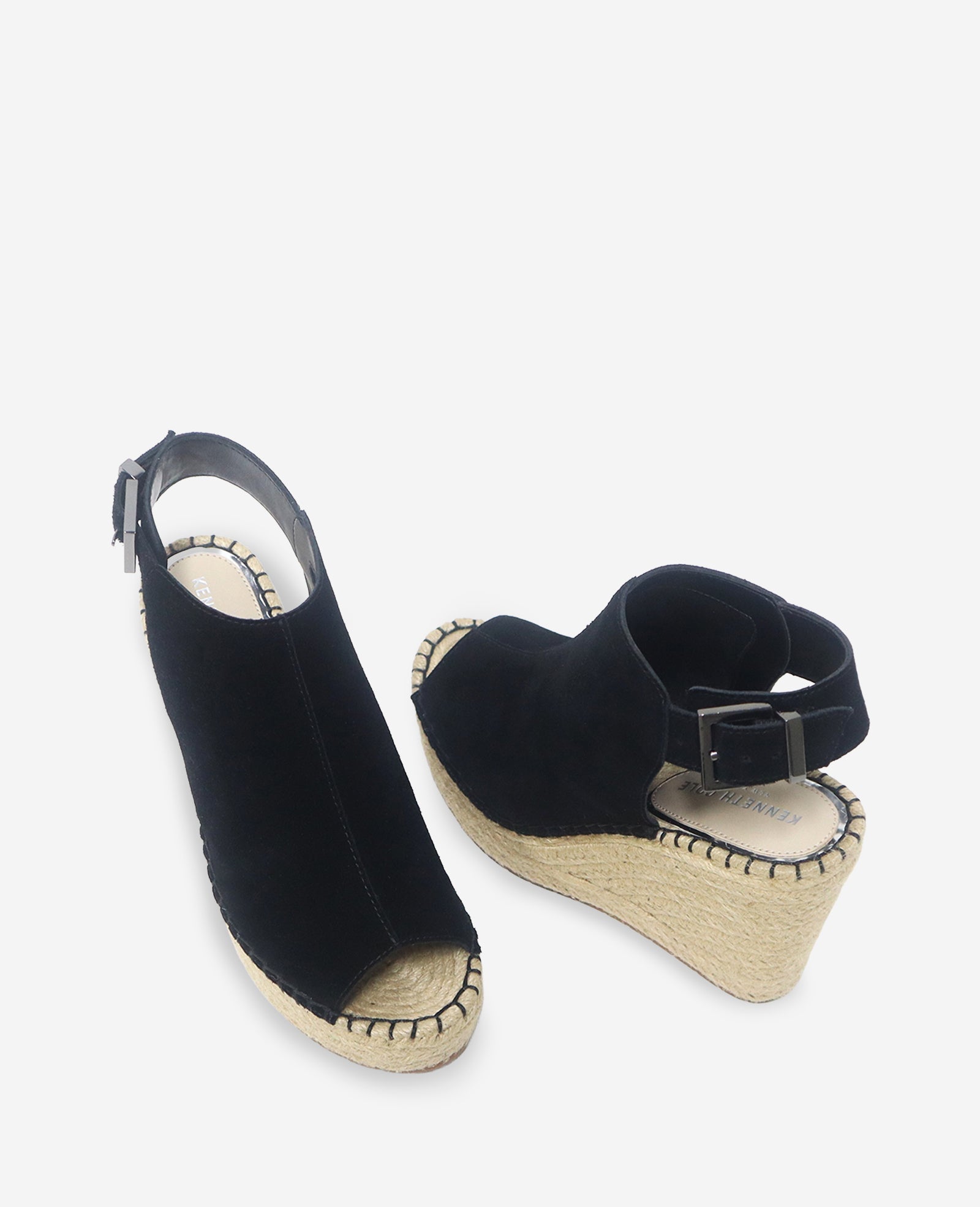 Olivia Suede Espadrille Wedge Sandal | Kenneth Cole BLACK SUEDE
