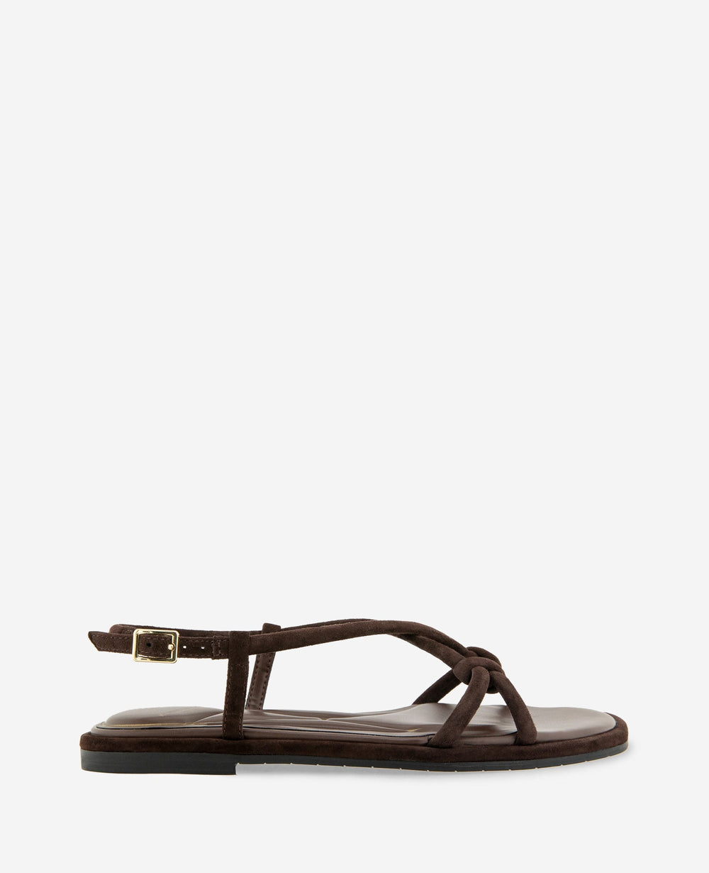 Paria Suede Knot Detail Sandal | Kenneth Cole CHOCOLATE SUEDE
