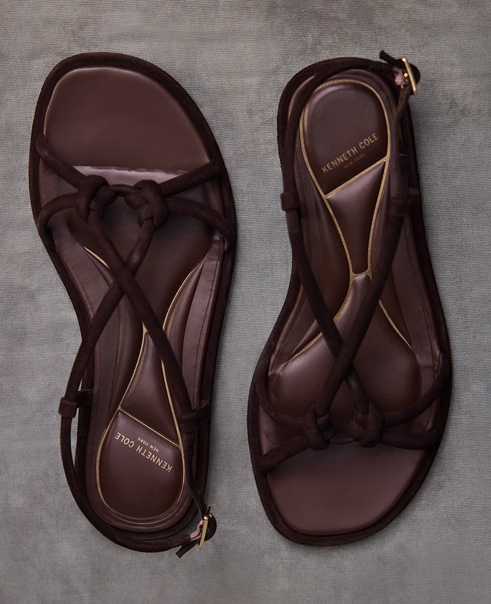 Paria Suede Knot Detail Sandal | Kenneth Cole CHOCOLATE SUEDE