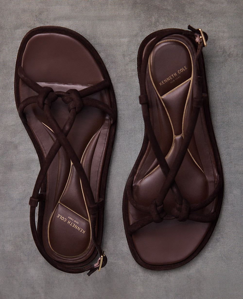 Paria Suede Knot Detail Sandal | Kenneth Cole CHOCOLATE SUEDE
