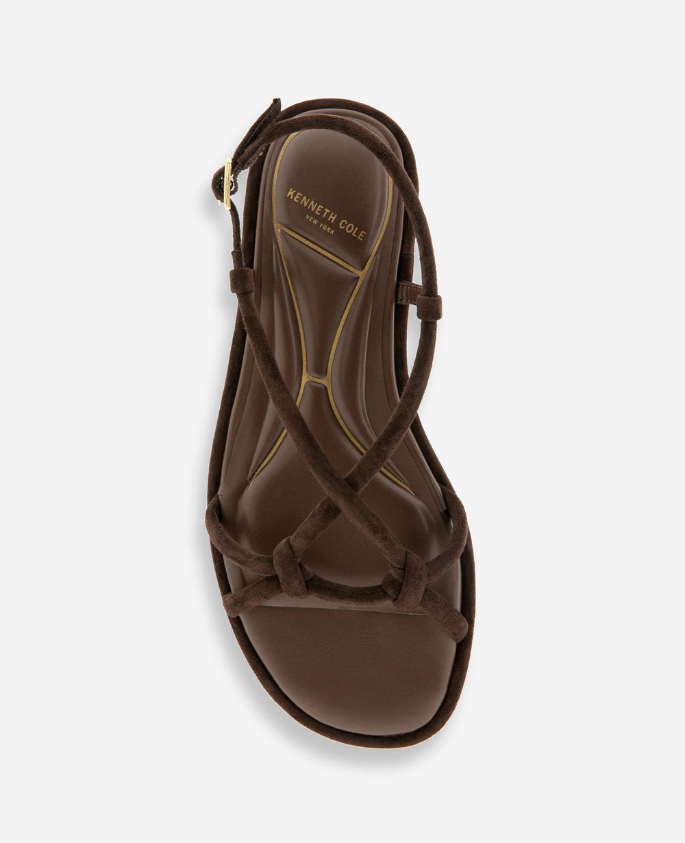 Paria Suede Knot Detail Sandal | Kenneth Cole CHOCOLATE SUEDE