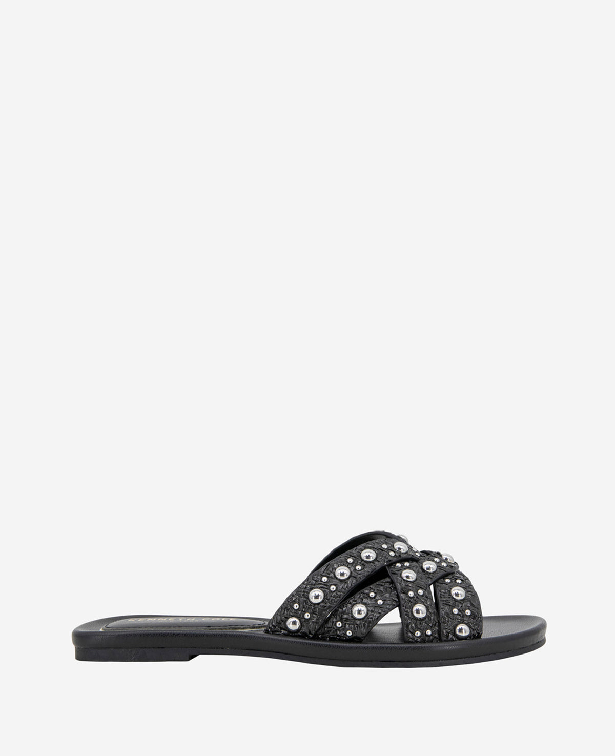 Jula Flat Sandal | Kenneth Cole BLACK RAFFIA