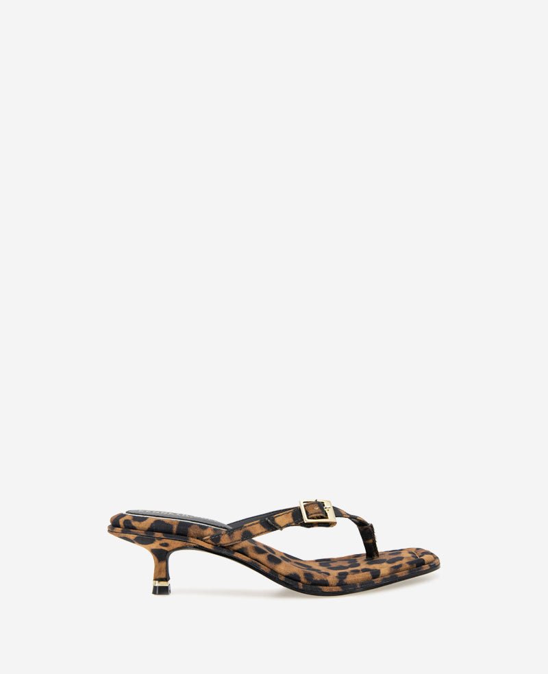 Shop Gillie Leopard Print Kitten Heel Sandal | Kenneth Cole | Kenneth Cole LEOPARD FABRIC
