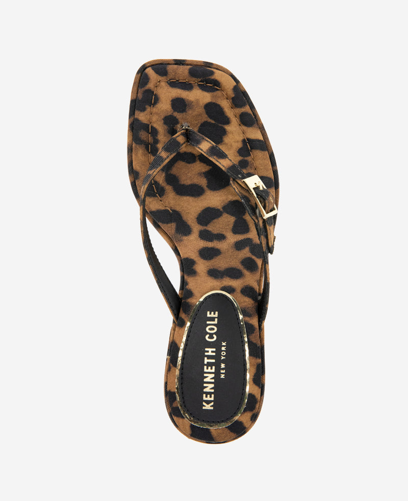 Shop Gillie Leopard Print Kitten Heel Sandal | Kenneth Cole | Kenneth Cole LEOPARD FABRIC