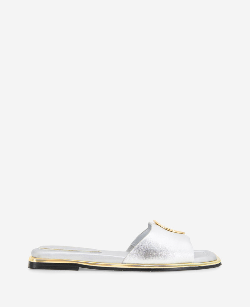 Shop Asher Silver Leather Metal Ring Sandal | Kenneth Cole | Kenneth Cole SILVER LEATHER