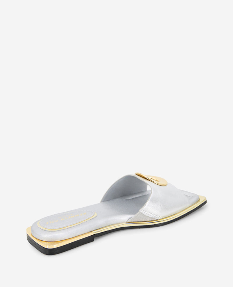 Shop Asher Silver Leather Metal Ring Sandal | Kenneth Cole | Kenneth Cole SILVER LEATHER
