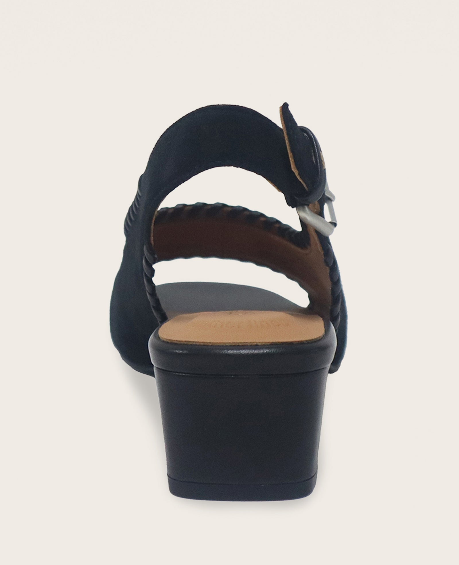 GENTLE SOULS - Samarra Suede Braided Detail Slingback Heel | Kenneth Cole BLACK SUEDE