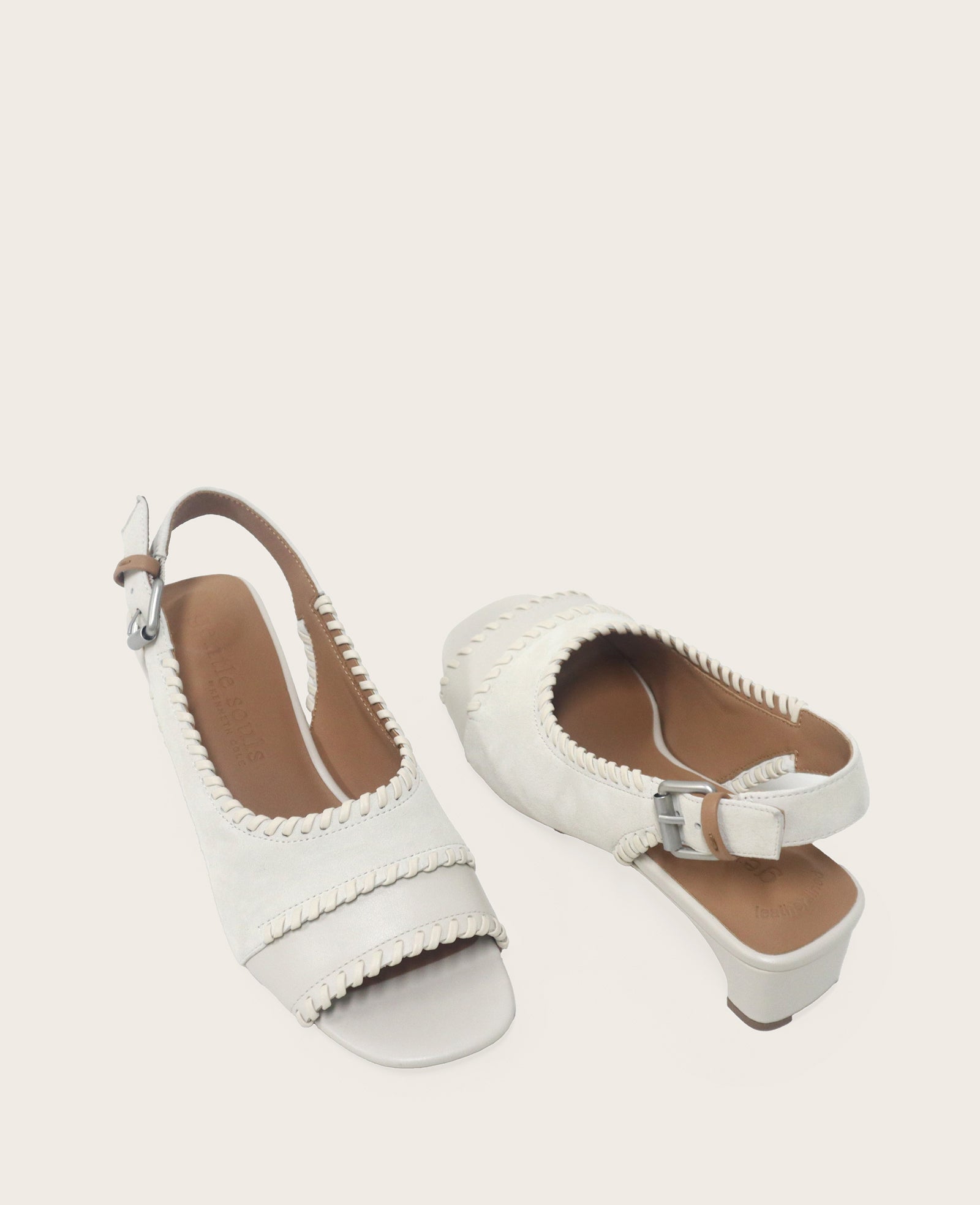 GENTLE SOULS - Samarra Suede Braided Detail Slingback Heel | Kenneth Cole STONE SUEDE