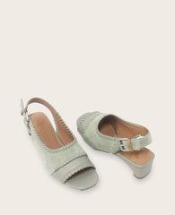 GENTLE SOULS - Samarra Suede Braided Detail Slingback Heel | Kenneth Cole SILVER SAGE SUEDE