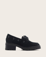 Shop Gentle Souls Brigly Black Nubuck Lug Boat Shoe | KC | Kenneth Cole BLACK NUBUCK