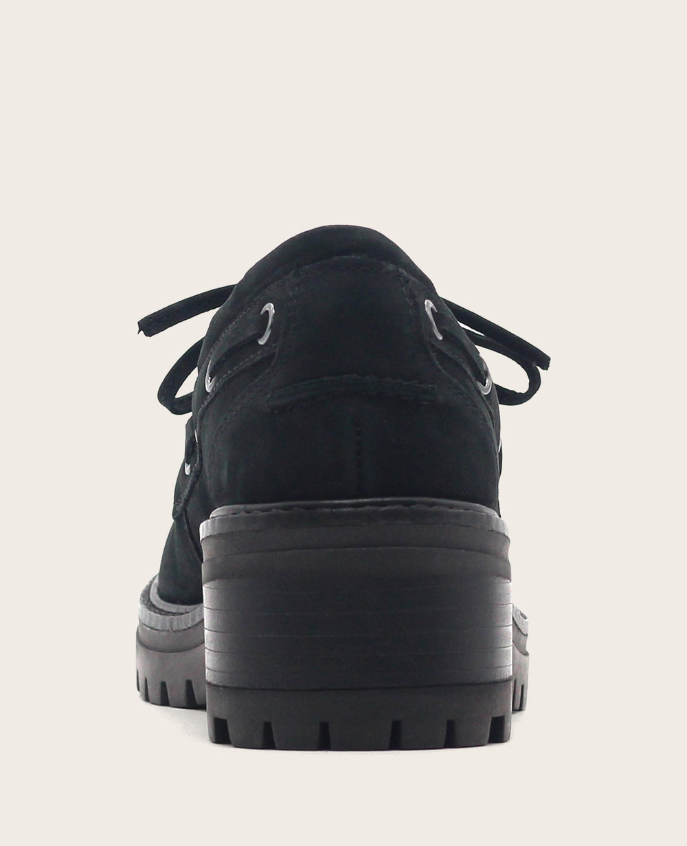 Shop Gentle Souls Brigly Black Nubuck Lug Boat Shoe | KC | Kenneth Cole BLACK NUBUCK