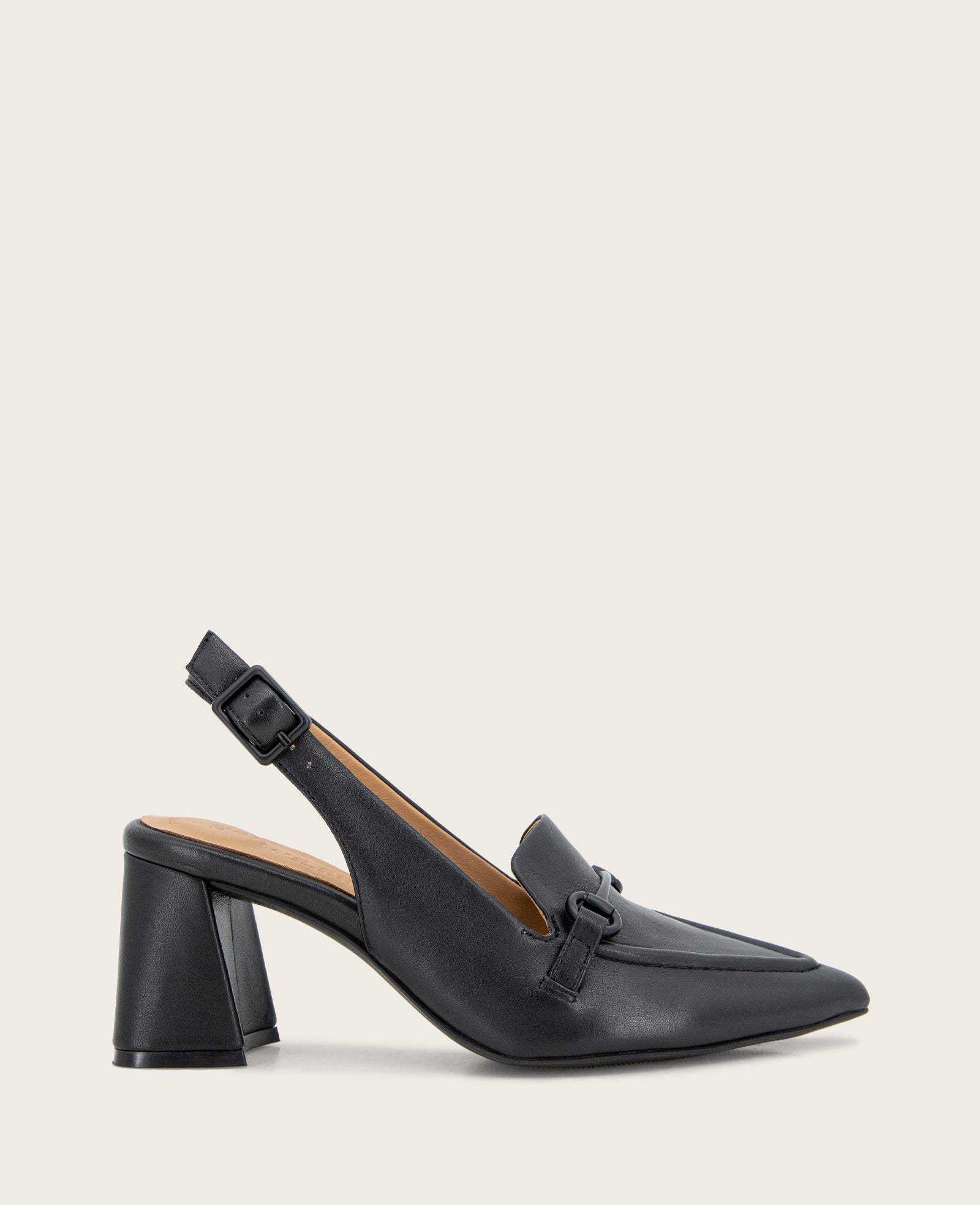 Shop Gentle Souls Dawson Black Leather Slingback | KC | Kenneth Cole BLACK LEATHER