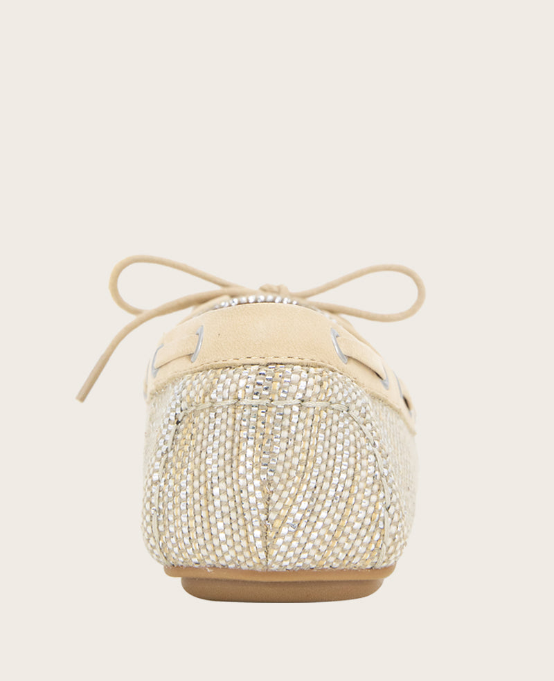 Shop Gentle Souls Marina Metallic Boat Shoe | Kenneth Cole | Kenneth Cole LIGHT GOLD FABRIC