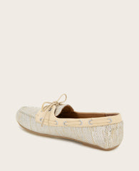 Shop Gentle Souls Marina Metallic Boat Shoe | Kenneth Cole | Kenneth Cole LIGHT GOLD FABRIC