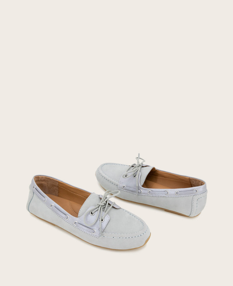 Marina Leather Boat Shoe – Ashley Blue | Gentle Souls by KC | Kenneth Cole ASHLEY BLUE LEATHER