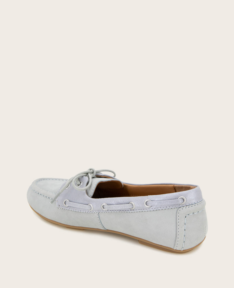 Marina Leather Boat Shoe – Ashley Blue | Gentle Souls by KC | Kenneth Cole ASHLEY BLUE LEATHER